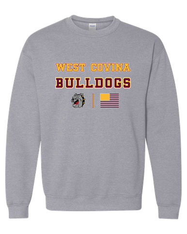 West Covina Bulldogs Spirit Flag Men's Sweatshirt
