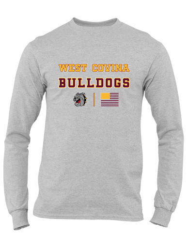 West Covina Bulldogs Spirit Flag Men's LS T-Shirt