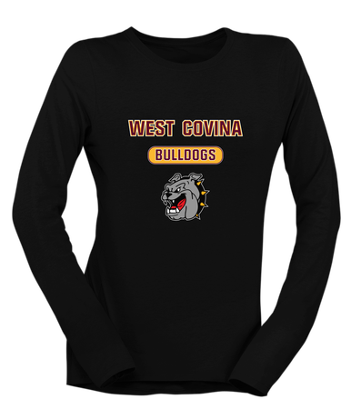 West Covina Bulldogs Mascot #3 Women's LS T-Shirt