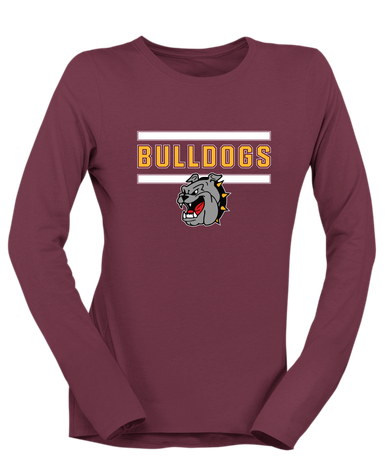 West Covina Bulldogs Mascot #5 Women's LS T-Shirt