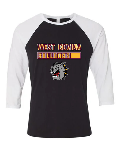 West Covina Bulldogs Mascot #7 Men's Baseball T-Shirt