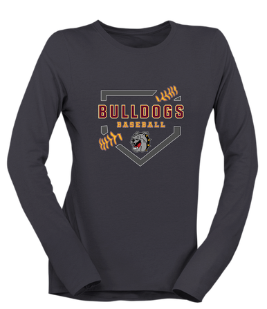 West Covina Bulldogs Baseball #2 Women's Premium LS T-Shirt
