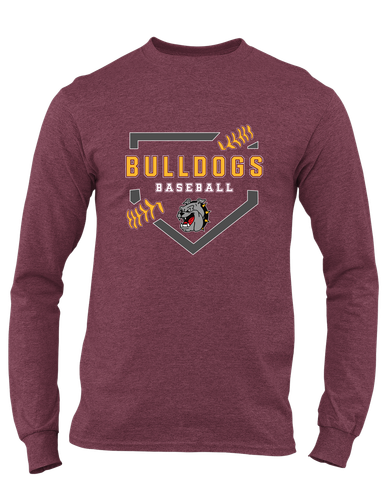 West Covina Bulldogs Baseball #2 Men's LS T-Shirt