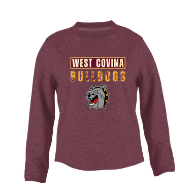 West Covina Bulldogs Mascot #9 Women's Sweatshirt