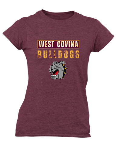 West Covina Bulldogs Mascot #9 Women's SS T-Shirt