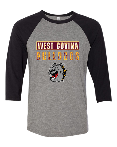 West Covina Bulldogs Mascot #9 Men's Baseball T-Shirt