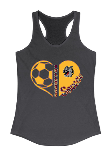 West Covina Bulldogs Heart Soccer Women's Tank Top