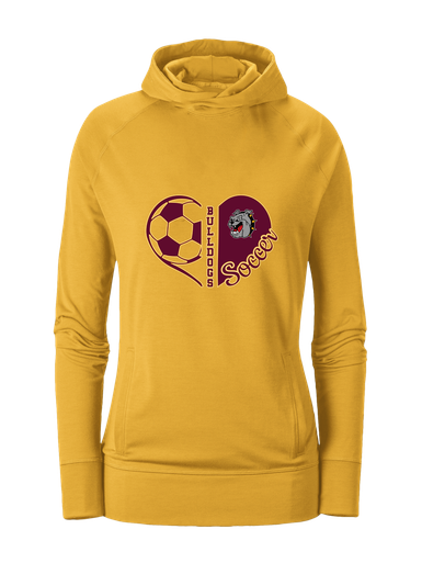 West Covina Bulldogs Heart Soccer Women's Hoodie