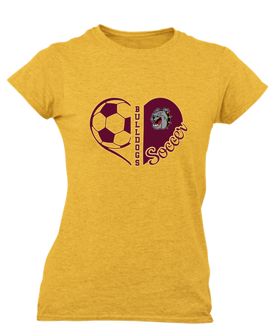 West Covina Bulldogs Heart Soccer Women's SS T-Shirt