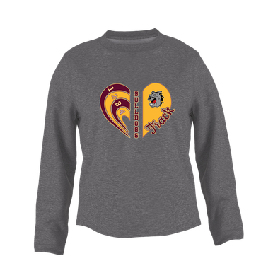 West Covina Bulldogs Heart Track Women's Sweatshirt