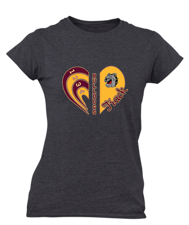 West Covina Bulldogs Heart Track Women's Premium SS T-Shirt