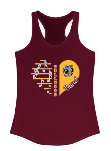 West Covina Bulldogs Heart Band Women's Tank Top