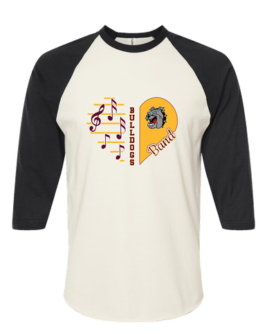 West Covina Bulldogs Heart Band Women's Baseball T-Shirt
