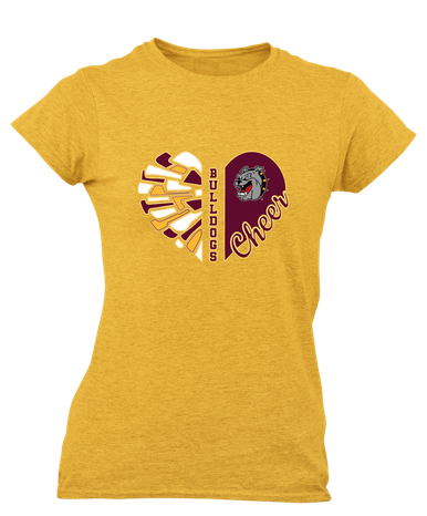 West Covina Bulldogs Heart Cheer Women's Premium SS T-Shirt