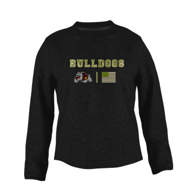 West Covina Bulldogs Design 2 Camo Flag Women's Sweatshirt