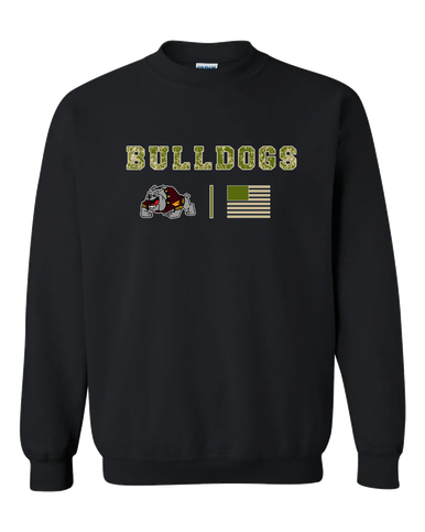 West Covina Bulldogs Design 2 Camo Flag Men's Sweatshirt