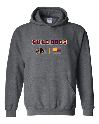 West Covina Bulldogs Design 2 Team Colors Flag Men's Hoodie