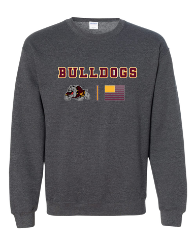 West Covina Bulldogs Design 2 Team Colors Flag Men's Sweatshirt