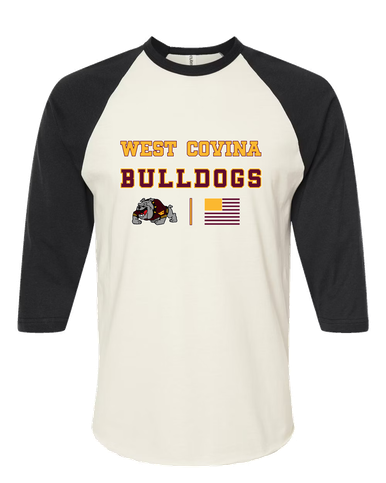 West Covina Bulldogs Design 2 Spirit Flag Women's Baseball T-Shirt