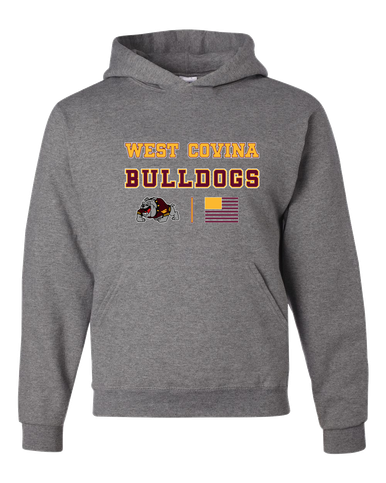 West Covina Bulldogs Design 2 Spirit Flag Men's Premium Hoodie