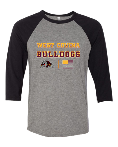 West Covina Bulldogs Design 2 Spirit Flag Men's Baseball T-Shirt