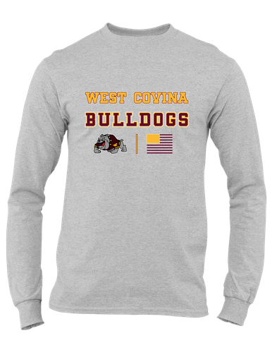 West Covina Bulldogs Design 2 Spirit Flag Men's Premium LS T-Shirt