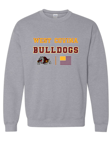West Covina Bulldogs Design 2 Spirit Flag Men's Sweatshirt