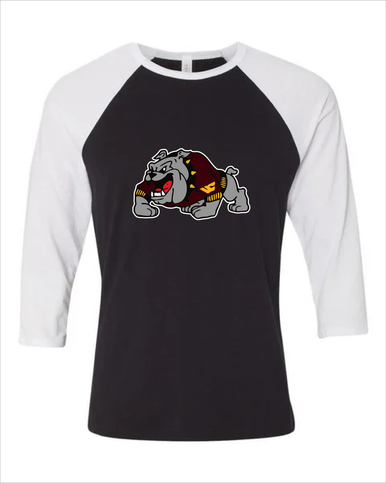 West Covina Bulldogs Design 2 Mascot #1 Women's Baseball T-Shirt