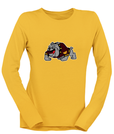 West Covina Bulldogs Design 2 Mascot #1 Women's LS T-Shirt
