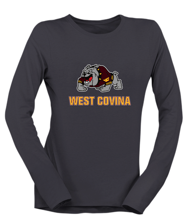 West Covina Bulldogs Design 2 Mascot #2 Women's Premium LS T-Shirt
