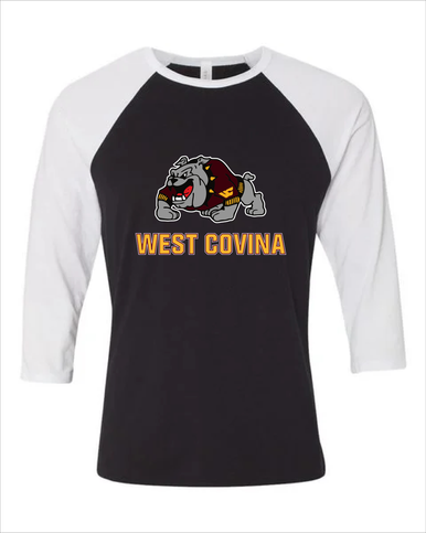 West Covina Bulldogs Design 2 Mascot #2 Men's Baseball T-Shirt