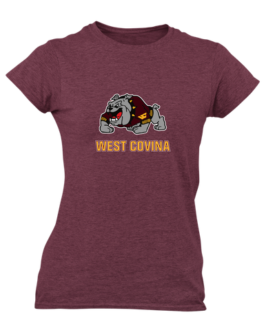 West Covina Bulldogs Design 2 Mascot #2 Women's SS T-Shirt