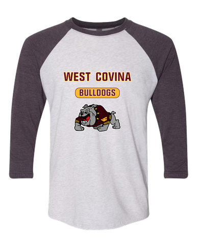 West Covina Bulldogs Design 2 Mascot #3 Men's Baseball T-Shirt