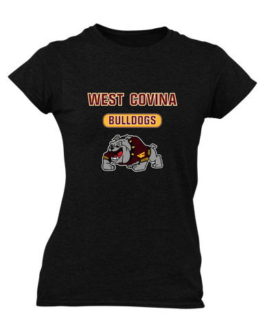 West Covina Bulldogs Design 2 Mascot #3 Women's SS T-Shirt