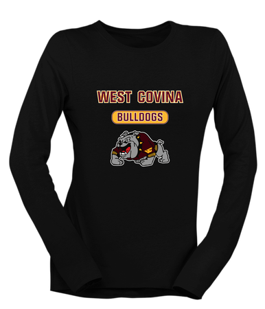 West Covina Bulldogs Design 2 Mascot #3 Women's LS T-Shirt