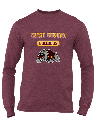 West Covina Bulldogs Design 2 Mascot #3 Men's LS T-Shirt
