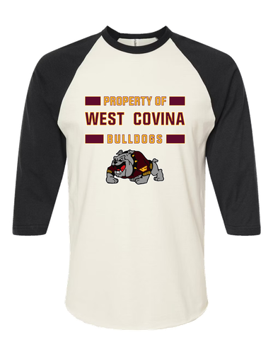 West Covina Bulldogs Design 2 Property Of Women's Baseball T-Shirt