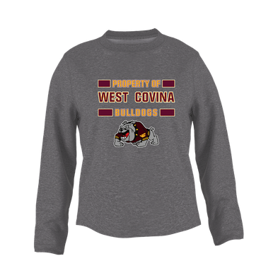 West Covina Bulldogs Design 2 Property Of Women's Sweatshirt