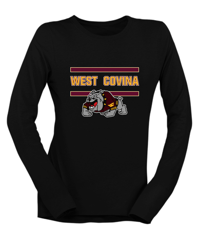 West Covina Bulldogs Design 2 Mascot #4 Women's Premium LS T-Shirt