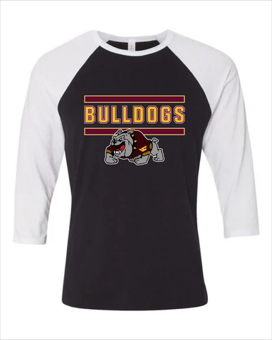 West Covina Bulldogs Design 2 Mascot #5 Men's Baseball T-Shirt