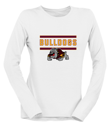 West Covina Bulldogs Design 2 Mascot #5 Women's LS T-Shirt