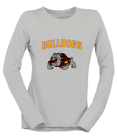 West Covina Bulldogs Design 2 Mascot #6 Women's Premium LS T-Shirt