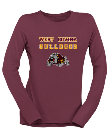 West Covina Bulldogs Design 2 Spirit Women's LS T-Shirt
