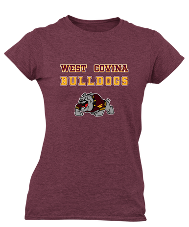West Covina Bulldogs Design 2 Spirit Women's Premium SS T-Shirt