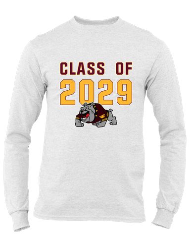 West Covina Bulldogs Design 2 Class of 2029 Men's LS T-Shirt