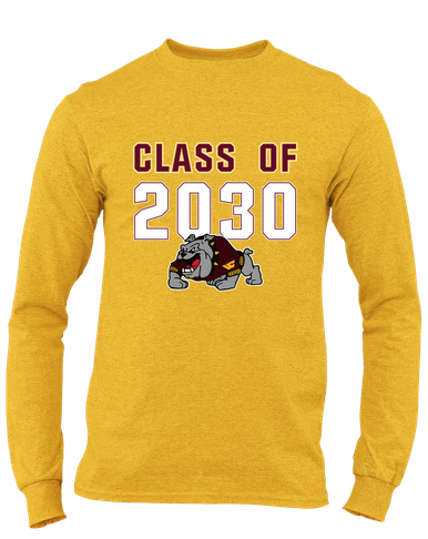 West Covina Bulldogs Design 2 Class of 2030 Men's LS T-Shirt