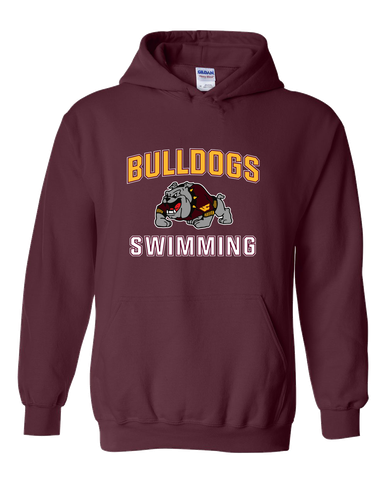 West Covina Bulldogs Design 2 Swimming Men's Hoodie