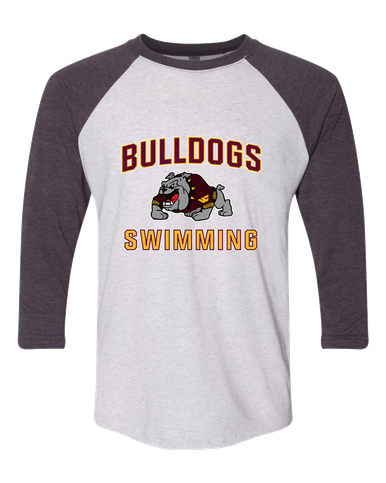 West Covina Bulldogs Design 2 Swimming Men's Baseball T-Shirt