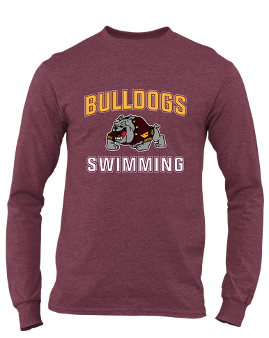 West Covina Bulldogs Design 2 Swimming Men's LS T-Shirt