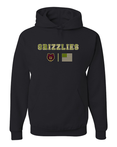 San Lorenzo Grizzlies Camo Flag Men's Premium Hoodie